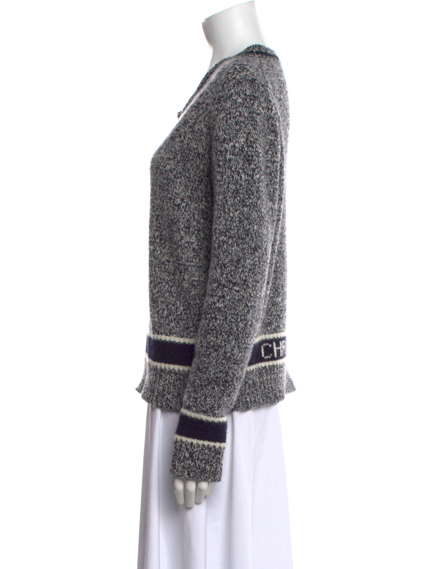 Christian Dior Wool Colorblock Pattern Sweater