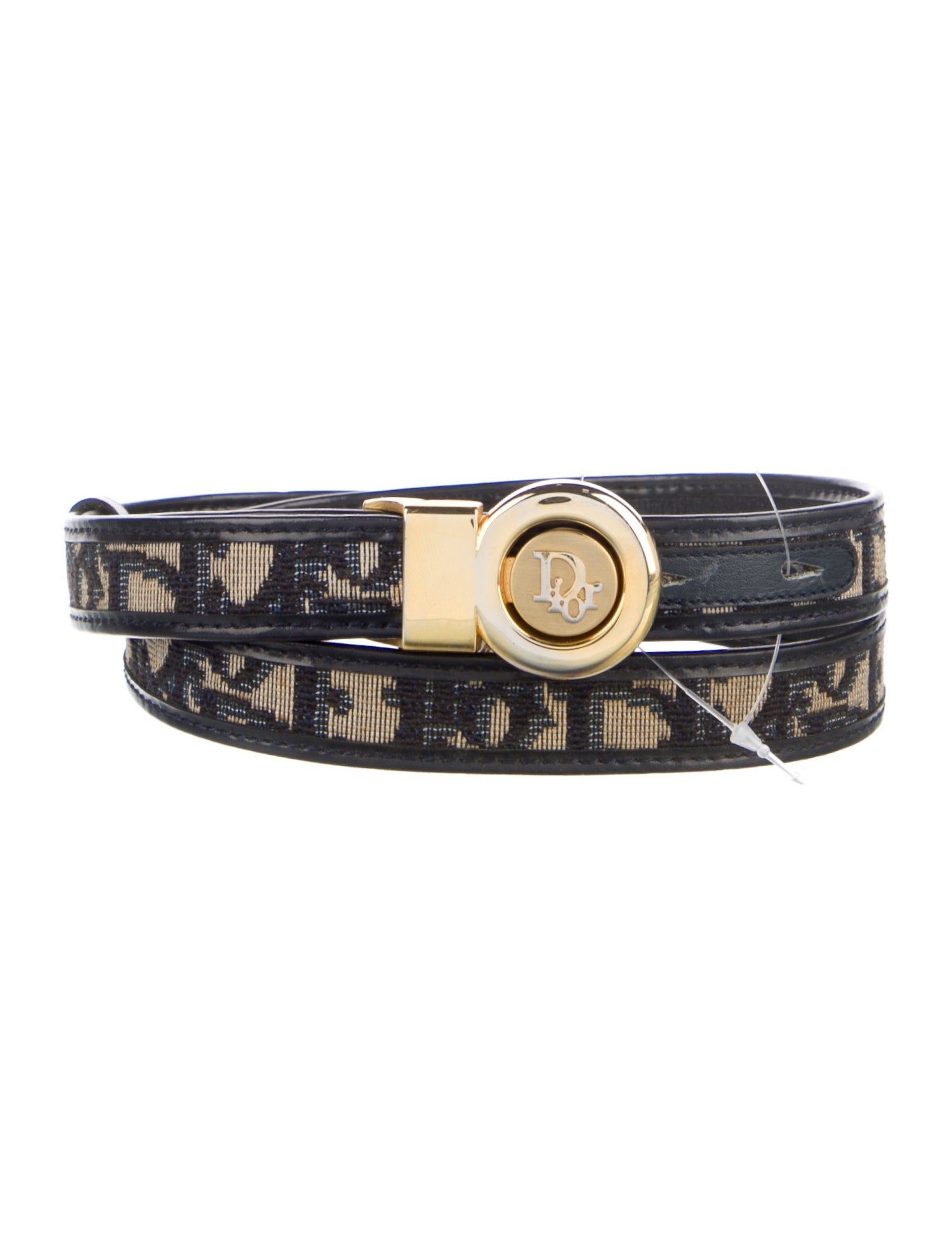 Christian Dior Oblique Jacquard Skinny Belt
