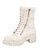 Christian Dior Cannage Pattern Leather Combat Boots