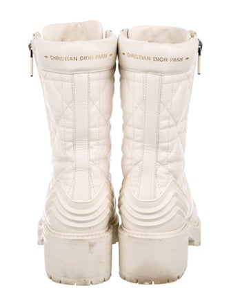 Christian Dior Cannage Pattern Leather Combat Boots