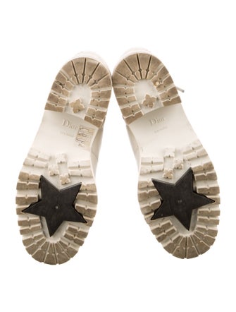 Christian Dior Cannage Pattern Leather Combat Boots