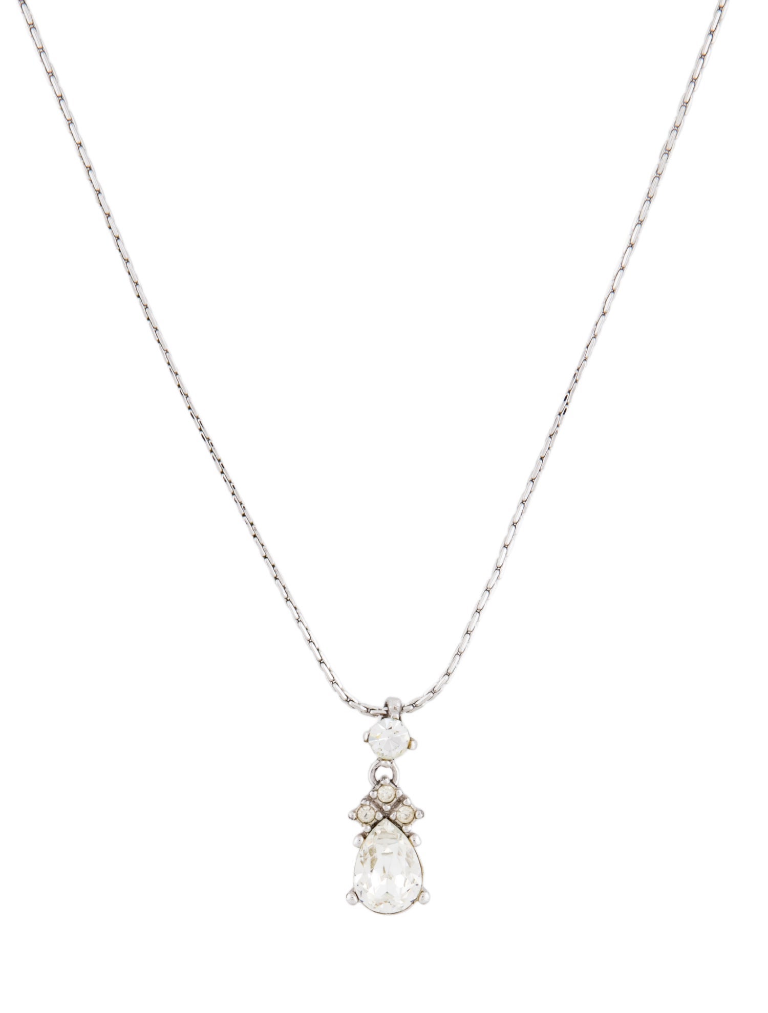 Christian Dior Vintage Crystal Pendant Necklace