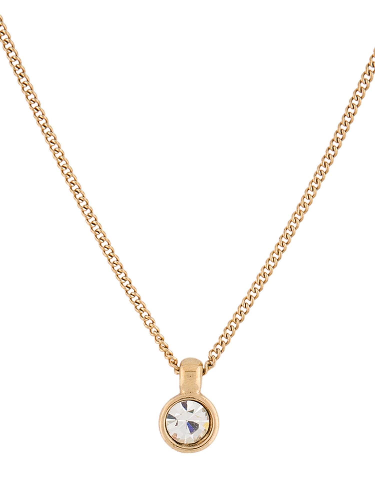 Christian Dior Vintage Crystal Pendant Necklace