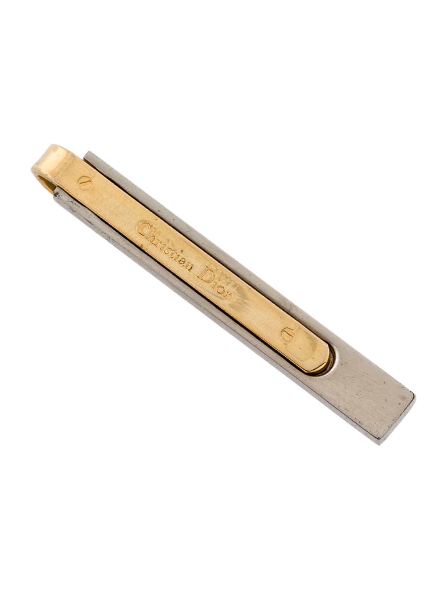 Christian Dior Two-Tone Tie Clip