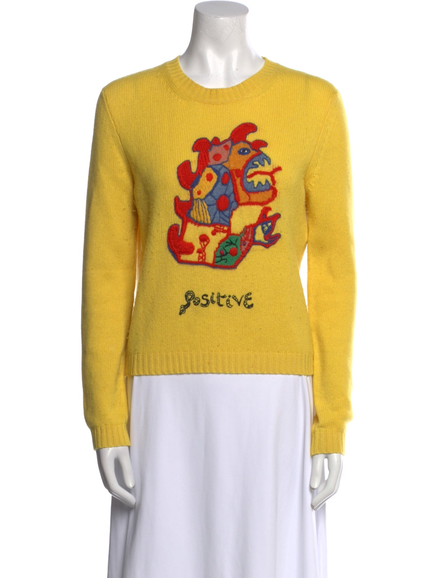 Christian Dior Cashmere Graphic Print Sweater