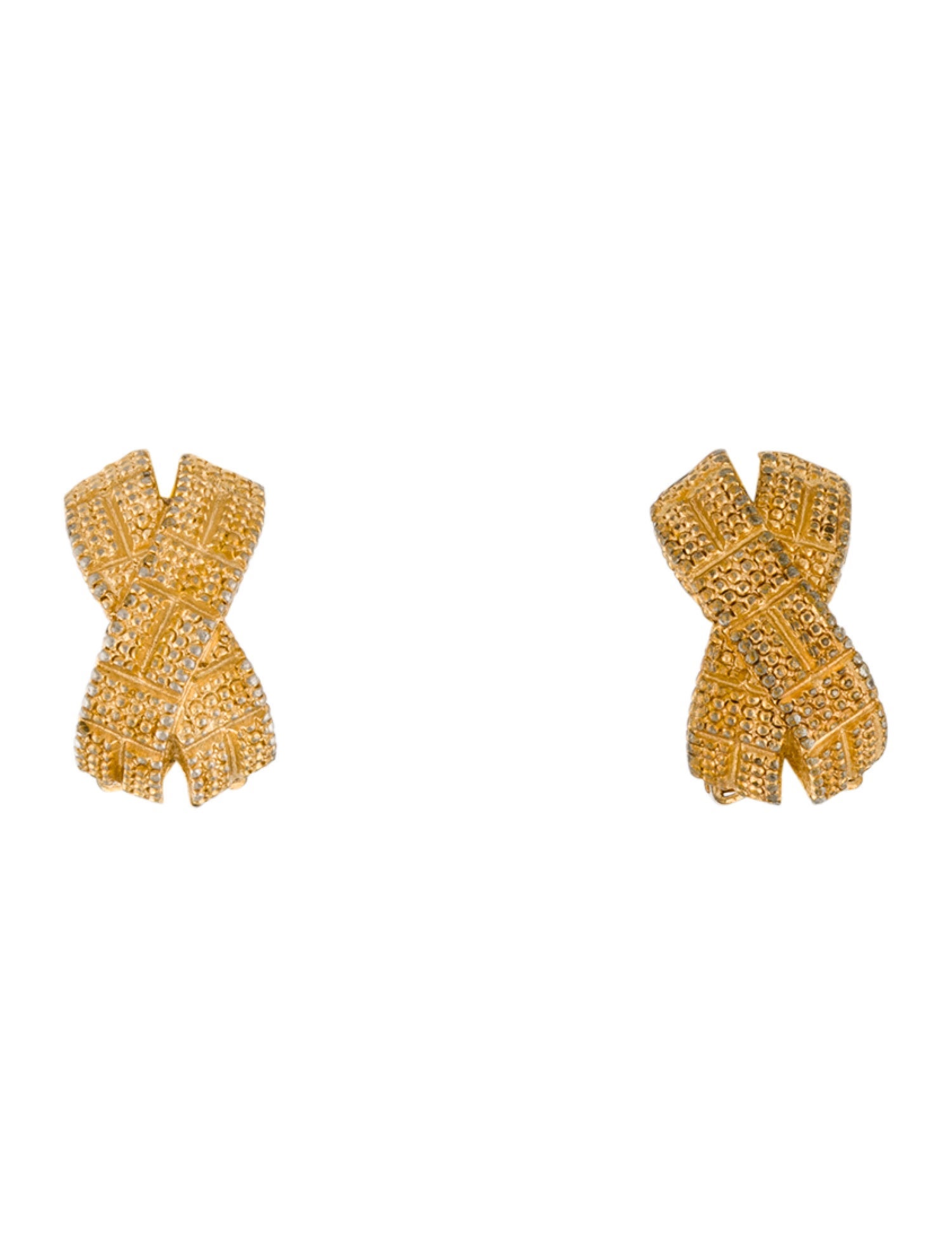 Christian Dior Vintage X Clip-On Earrings
