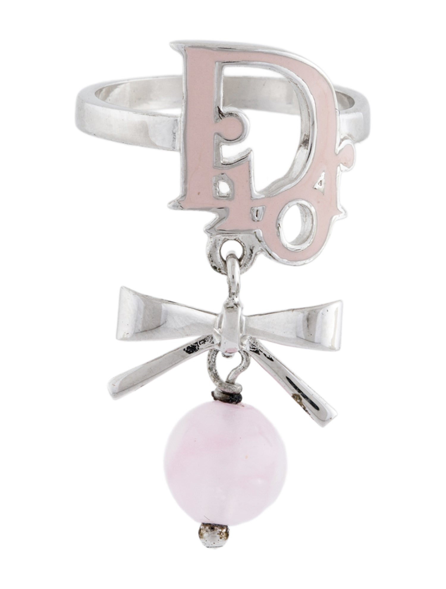 Christian Dior Enamel & Resin Bow Cocktail Ring