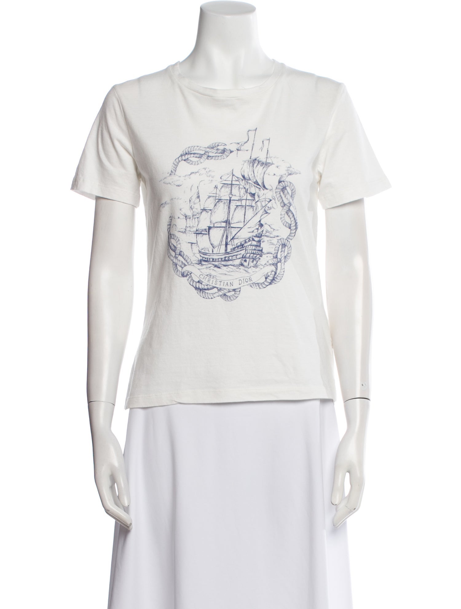 Christian Dior Graphic Print Crew Neck T-Shirt