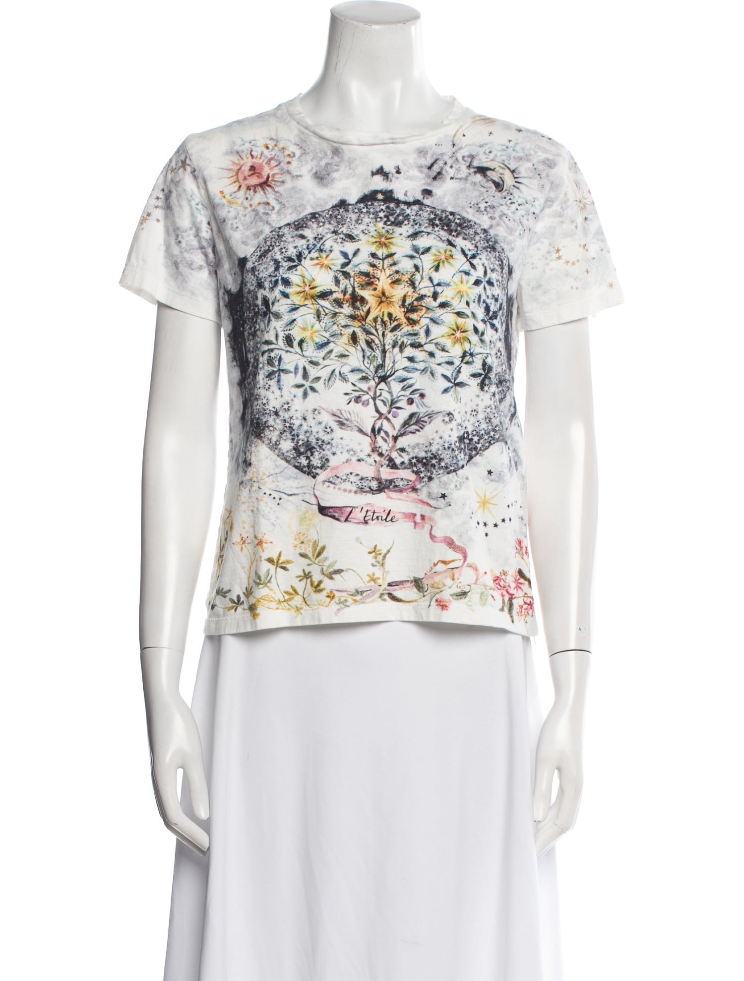 Christian Dior Graphic Print Crew Neck T-Shirt