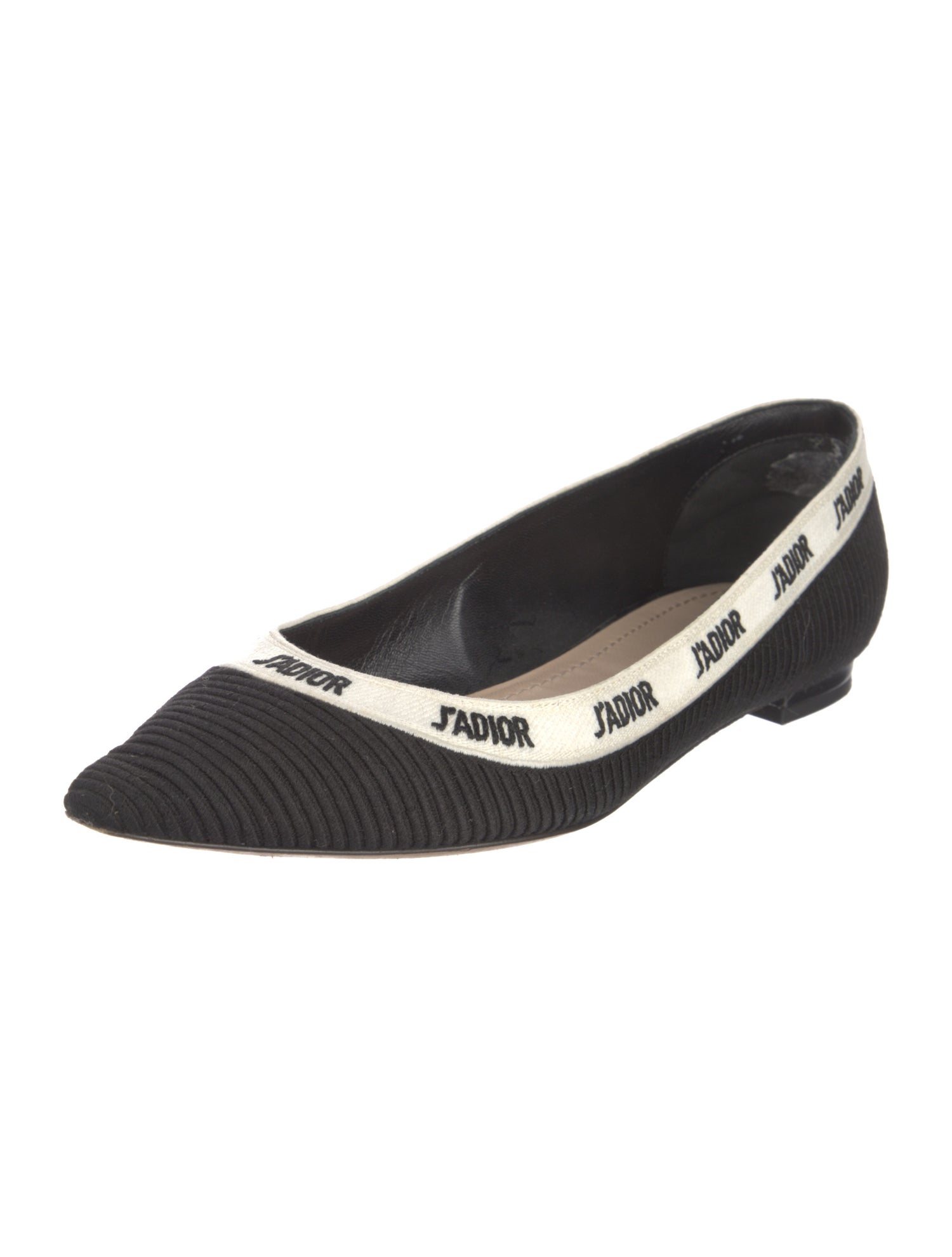 Christian Dior Printed Embroidered Accent Flats