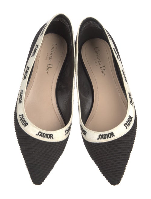 Christian Dior Printed Embroidered Accent Flats