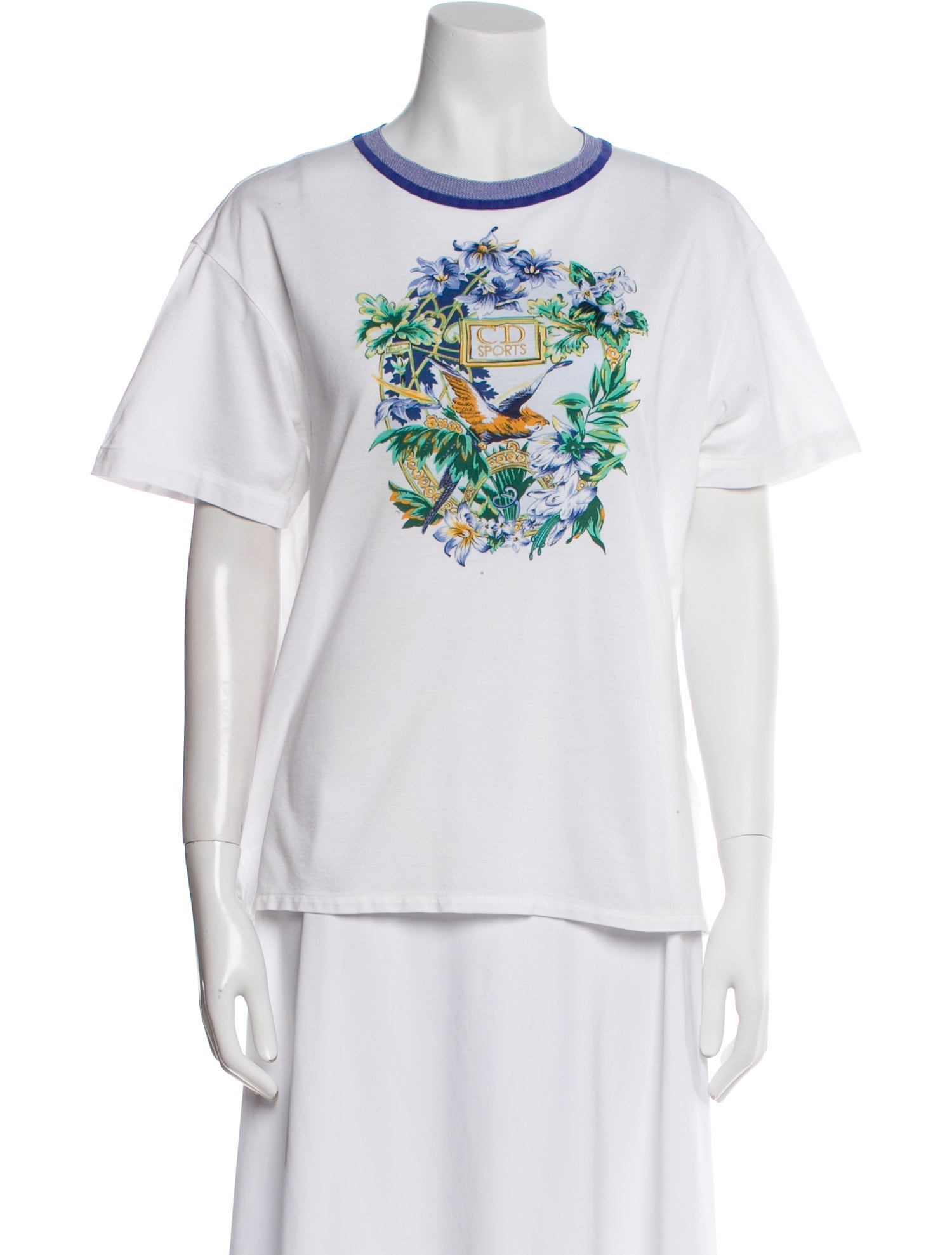Christian Dior Graphic Print Crew Neck T-Shirt