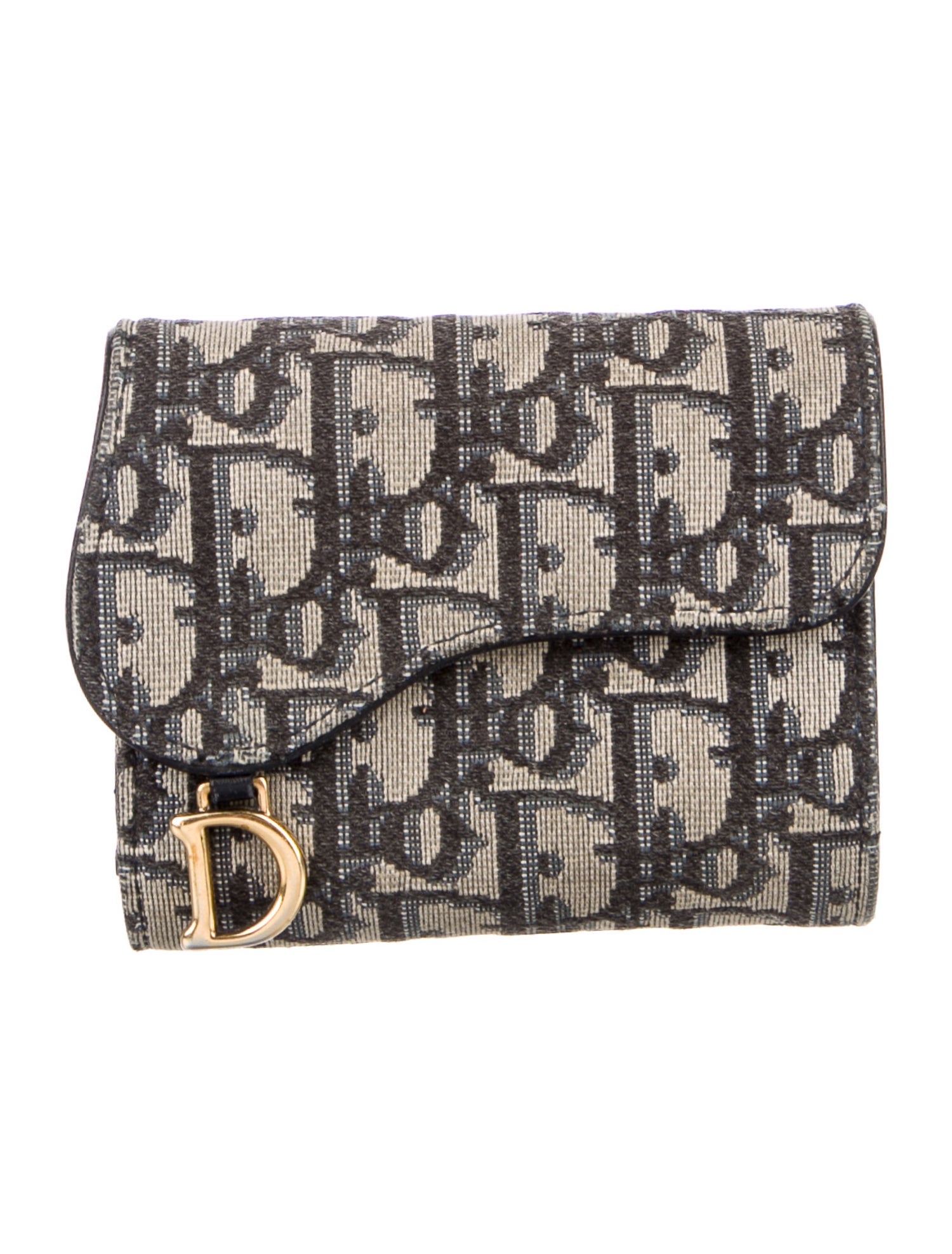 Christian Dior 2019 Lotus Saddle Compact Wallet