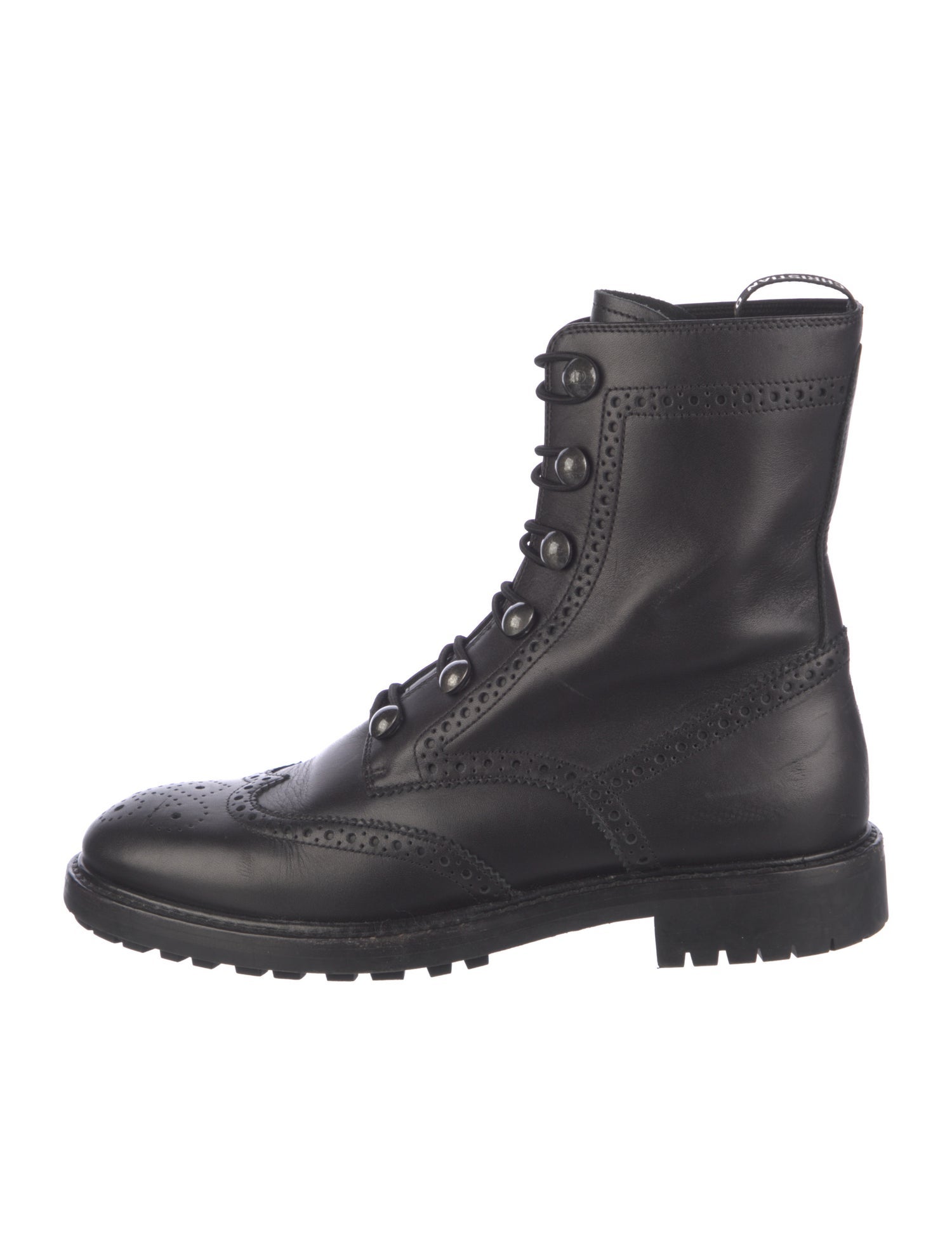 Christian Dior Leather Combat Boots