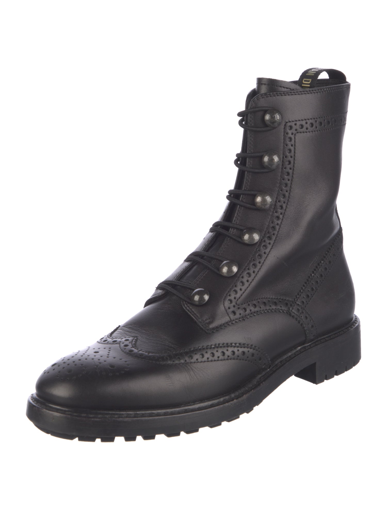 Christian Dior Leather Combat Boots