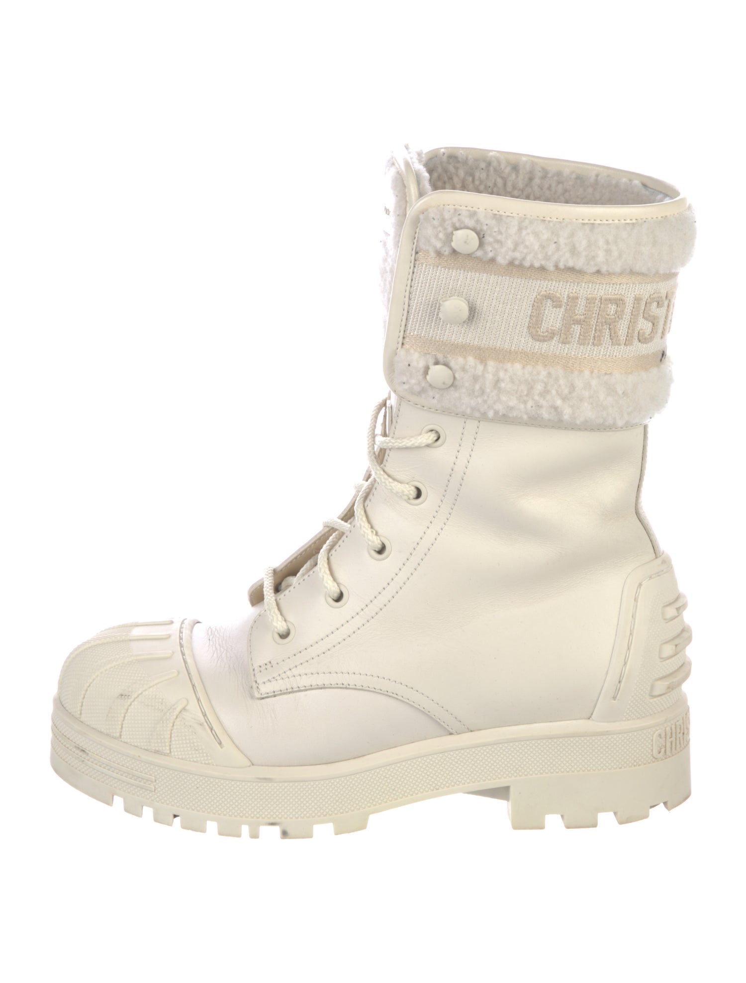 Christian Dior Leather Combat Boots