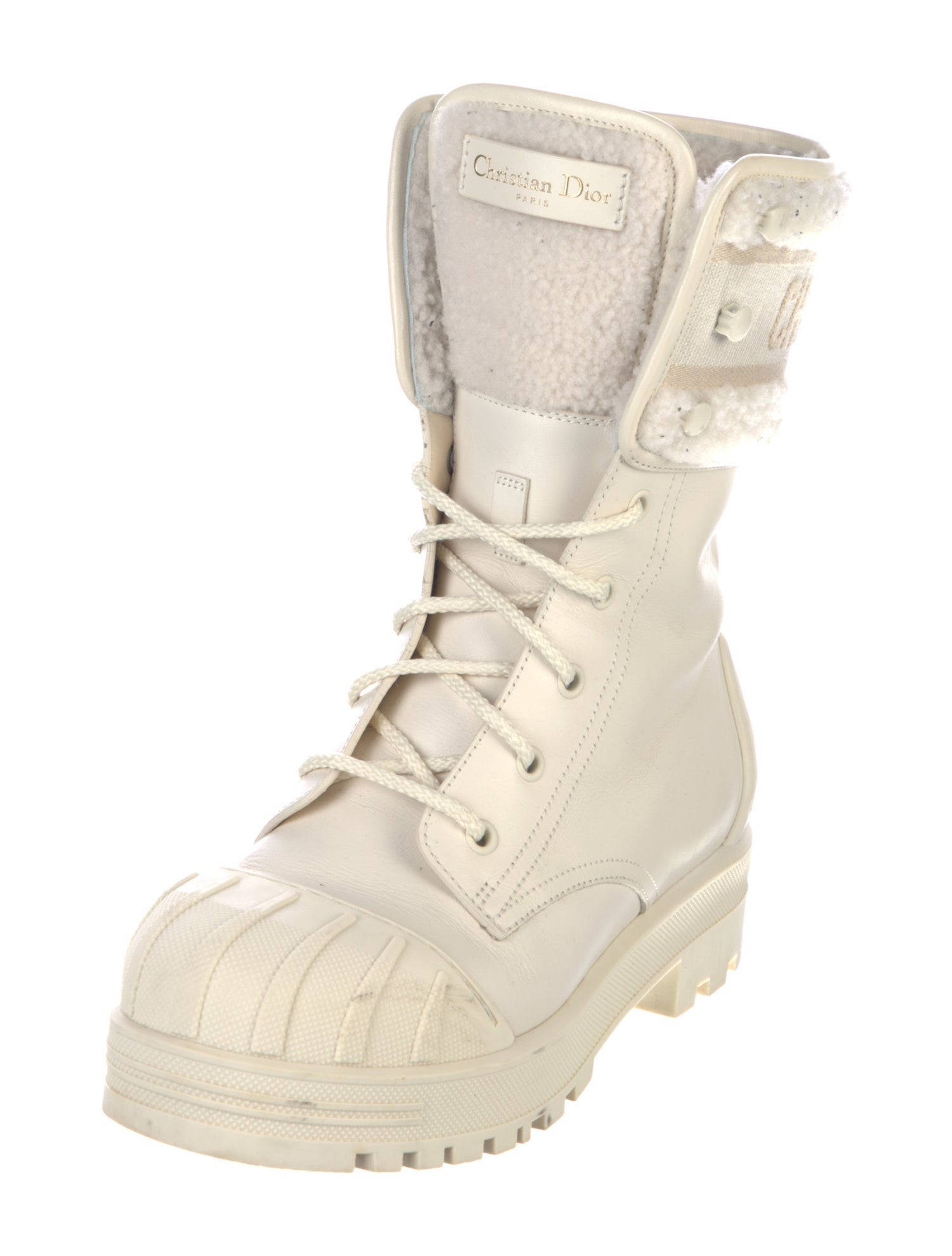 Christian Dior Leather Combat Boots