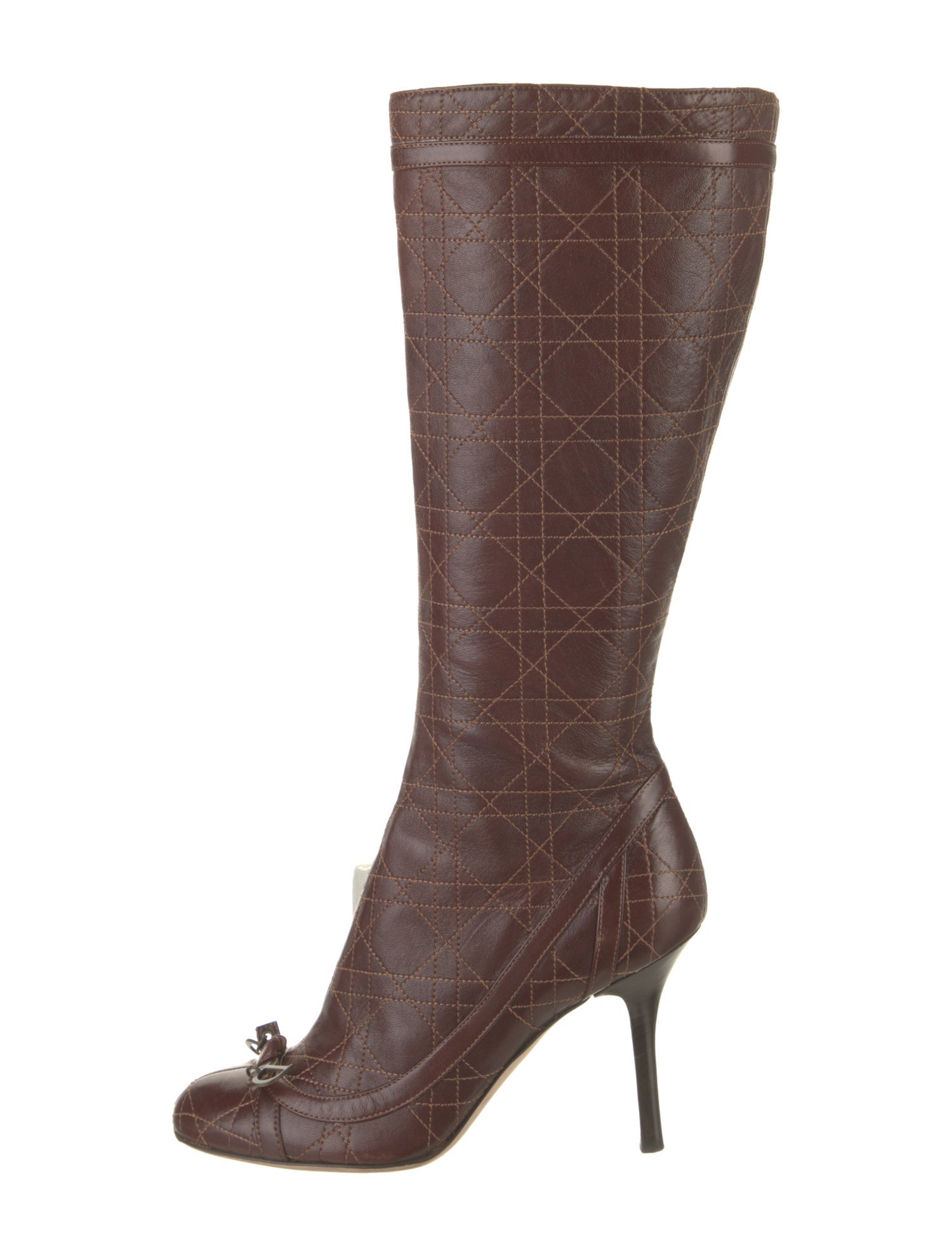 Christian Dior Cannage Pattern Leather Boots