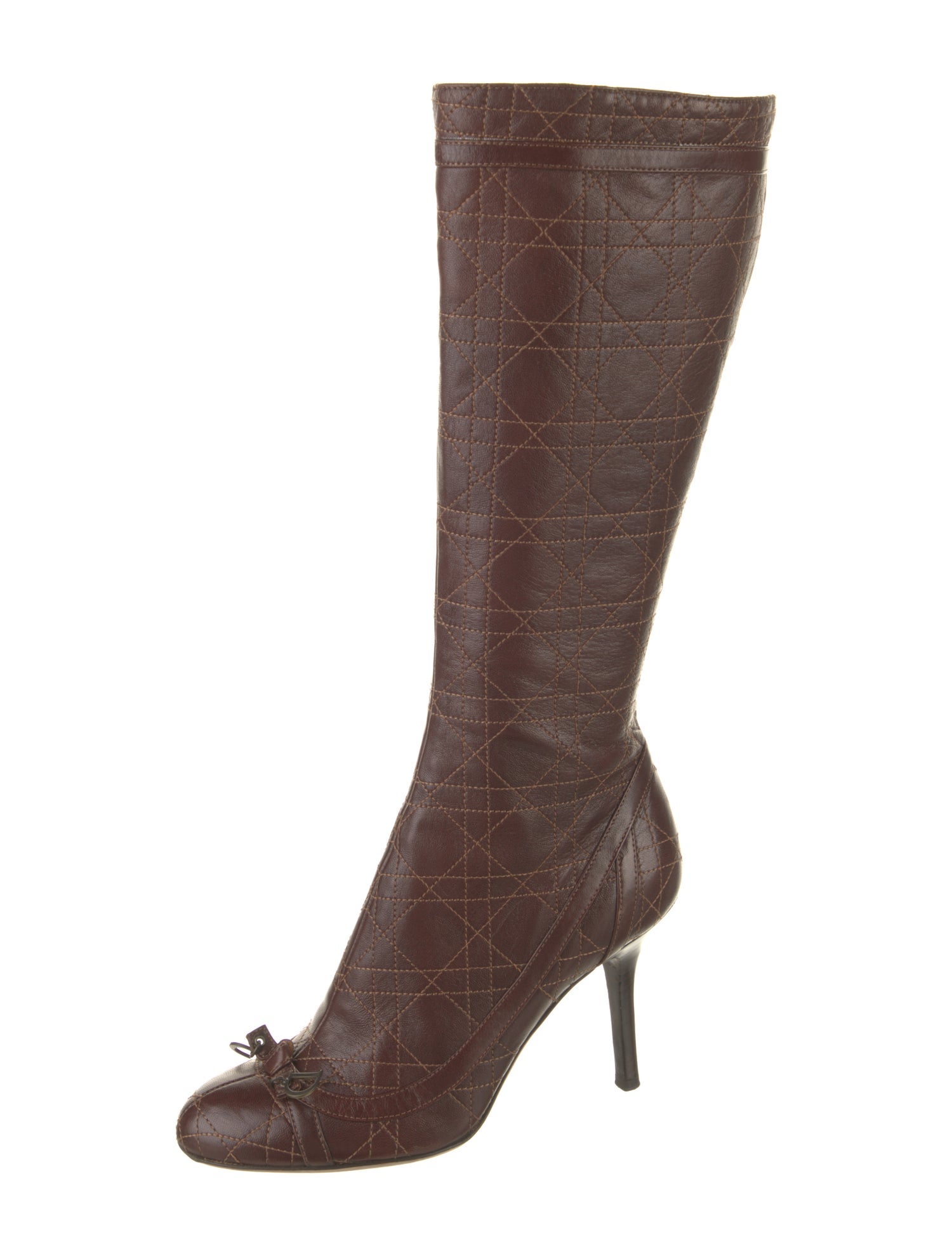 Christian Dior Cannage Pattern Leather Boots