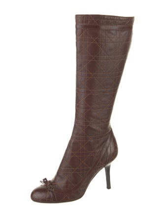 Christian Dior Cannage Pattern Leather Boots