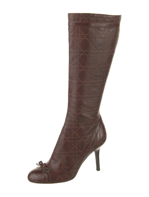 Christian Dior Cannage Pattern Leather Boots