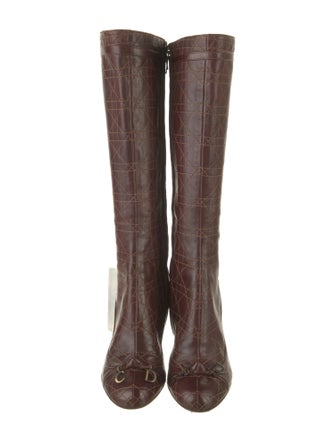 Christian Dior Cannage Pattern Leather Boots