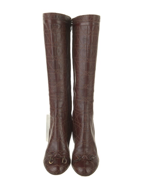 Christian Dior Cannage Pattern Leather Boots