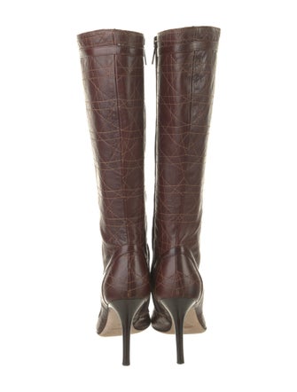 Christian Dior Cannage Pattern Leather Boots