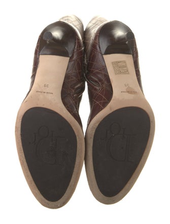 Christian Dior Cannage Pattern Leather Boots