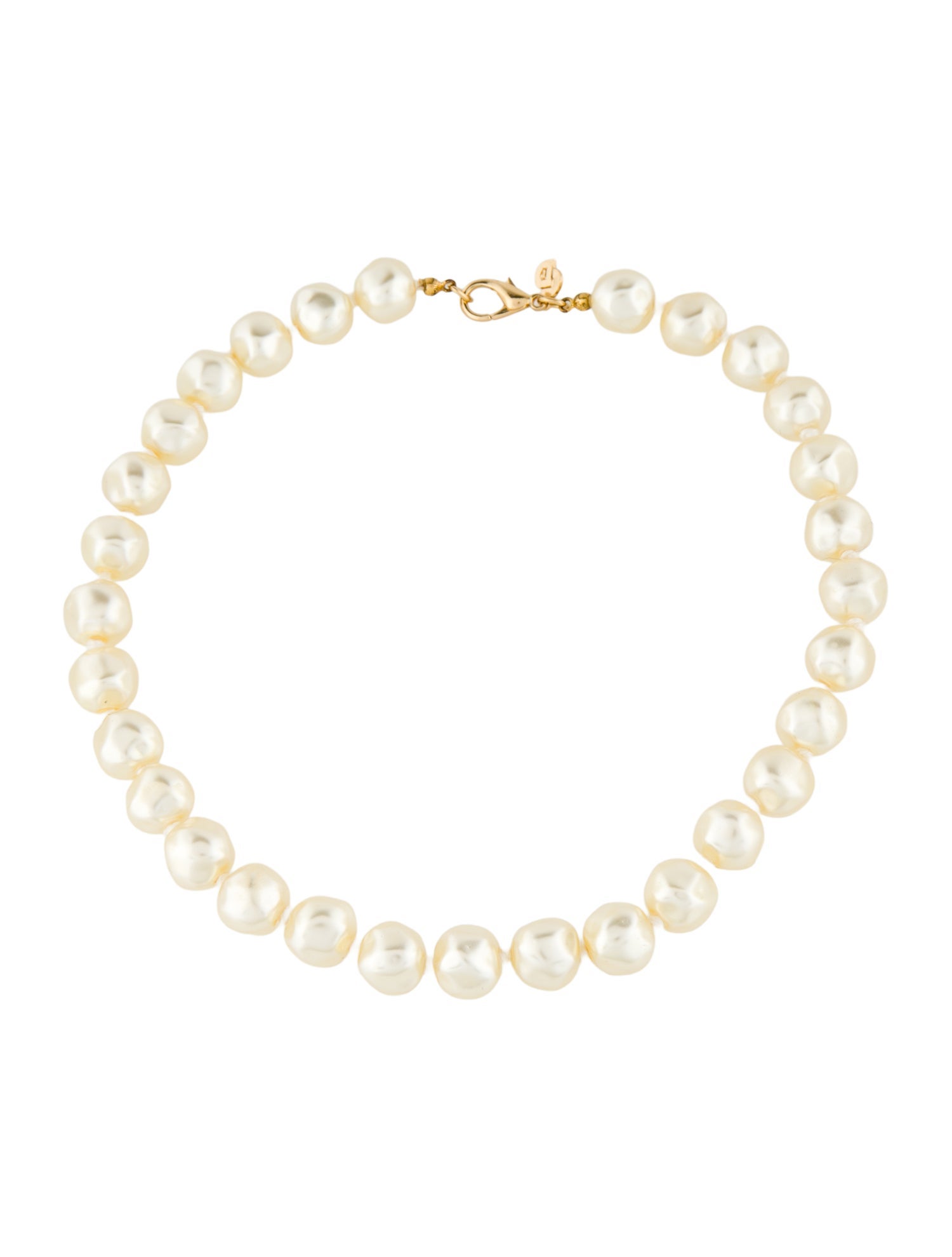 Christian Dior Vintage Faux Pearl Collar Necklace