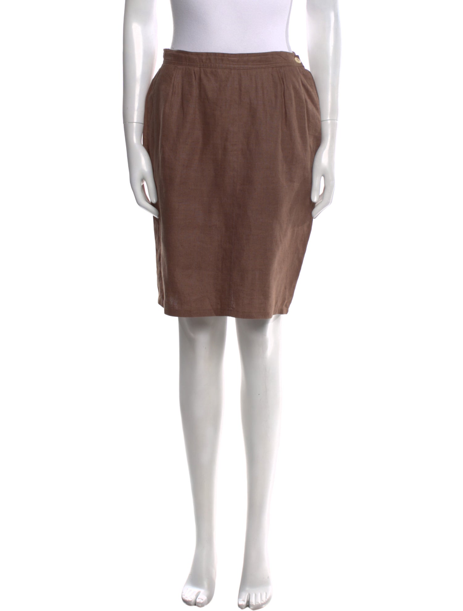 Christian Dior Linen Knee-Length Skirt