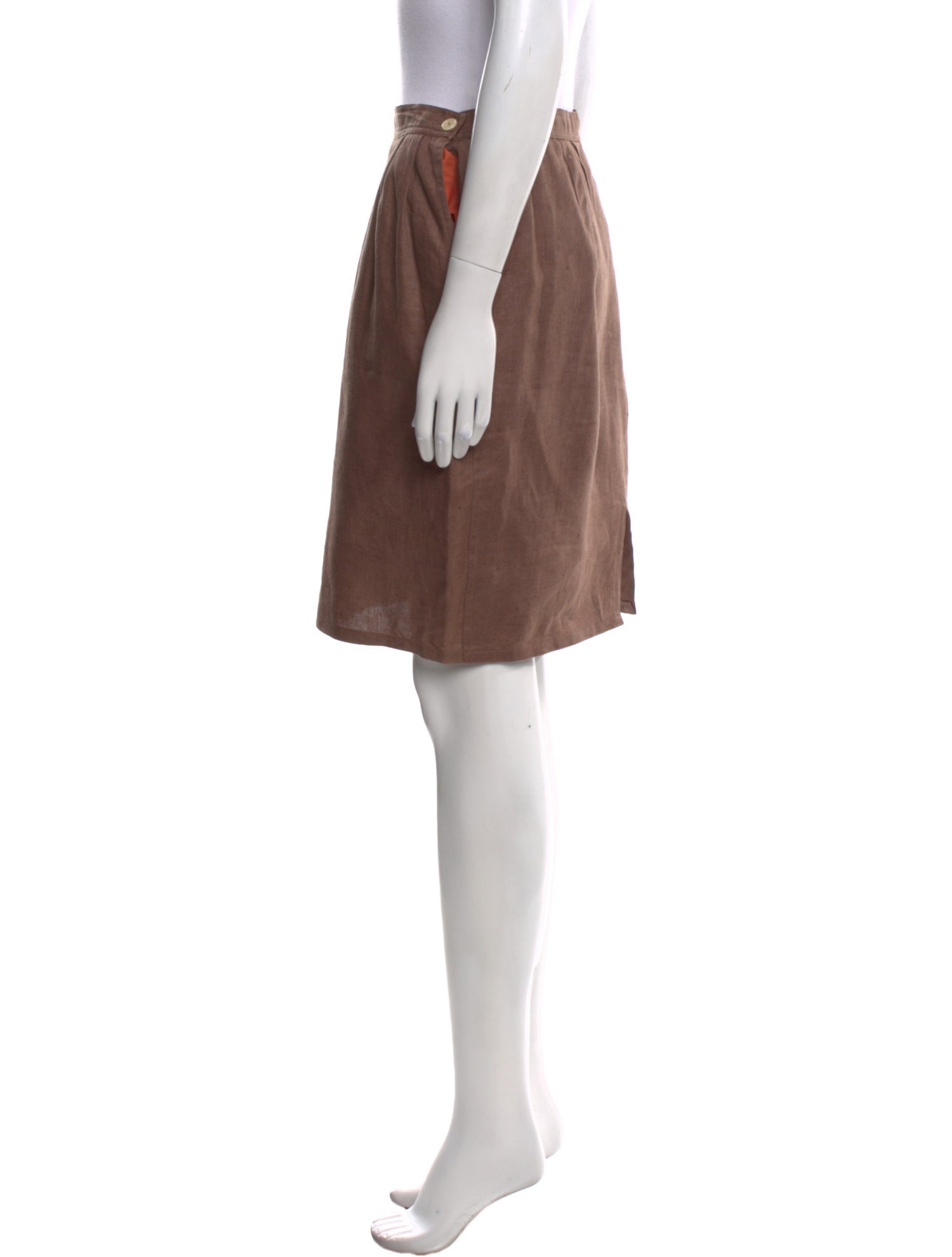 Christian Dior Linen Knee-Length Skirt