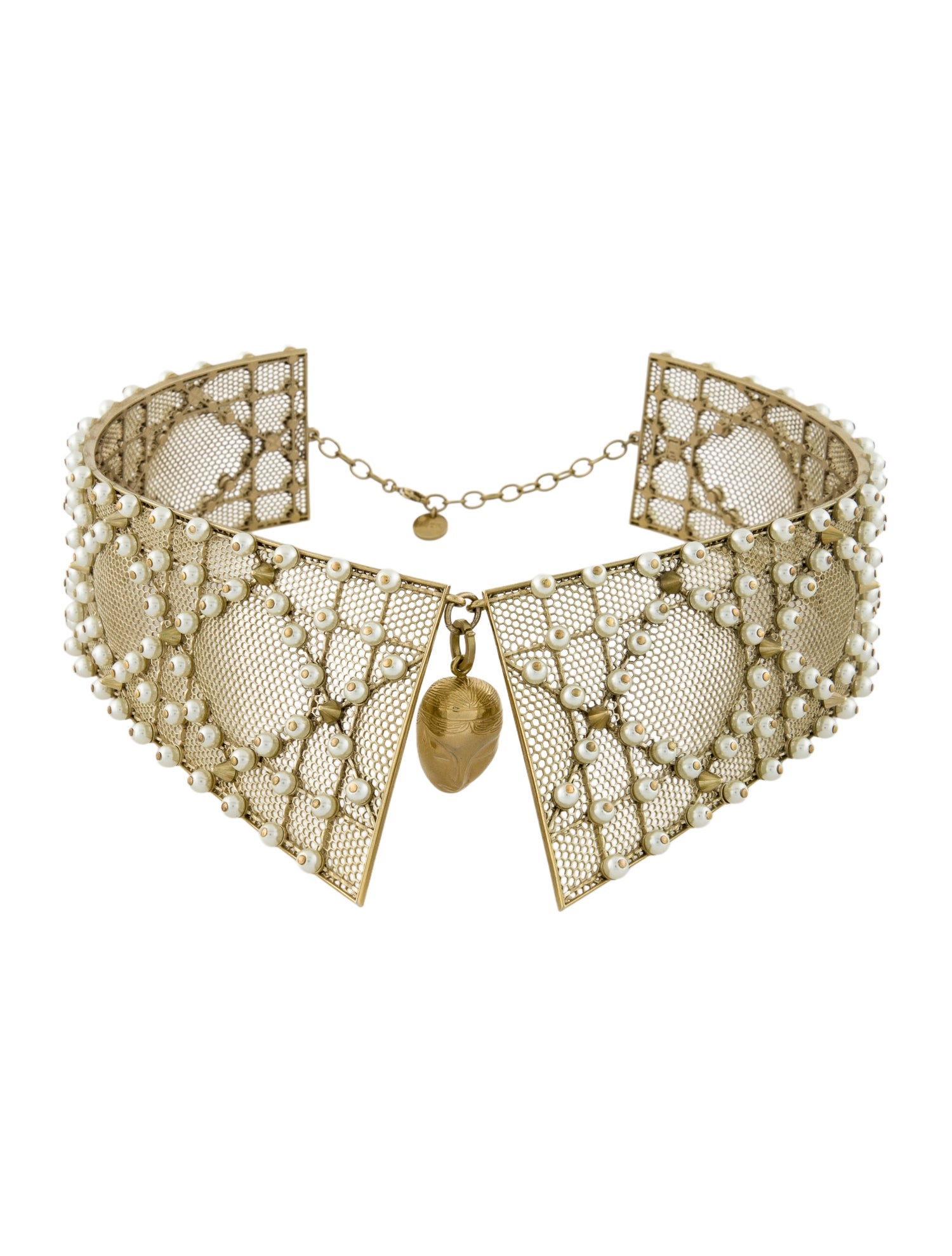 Christian Dior Faux Pearl Collar Necklace