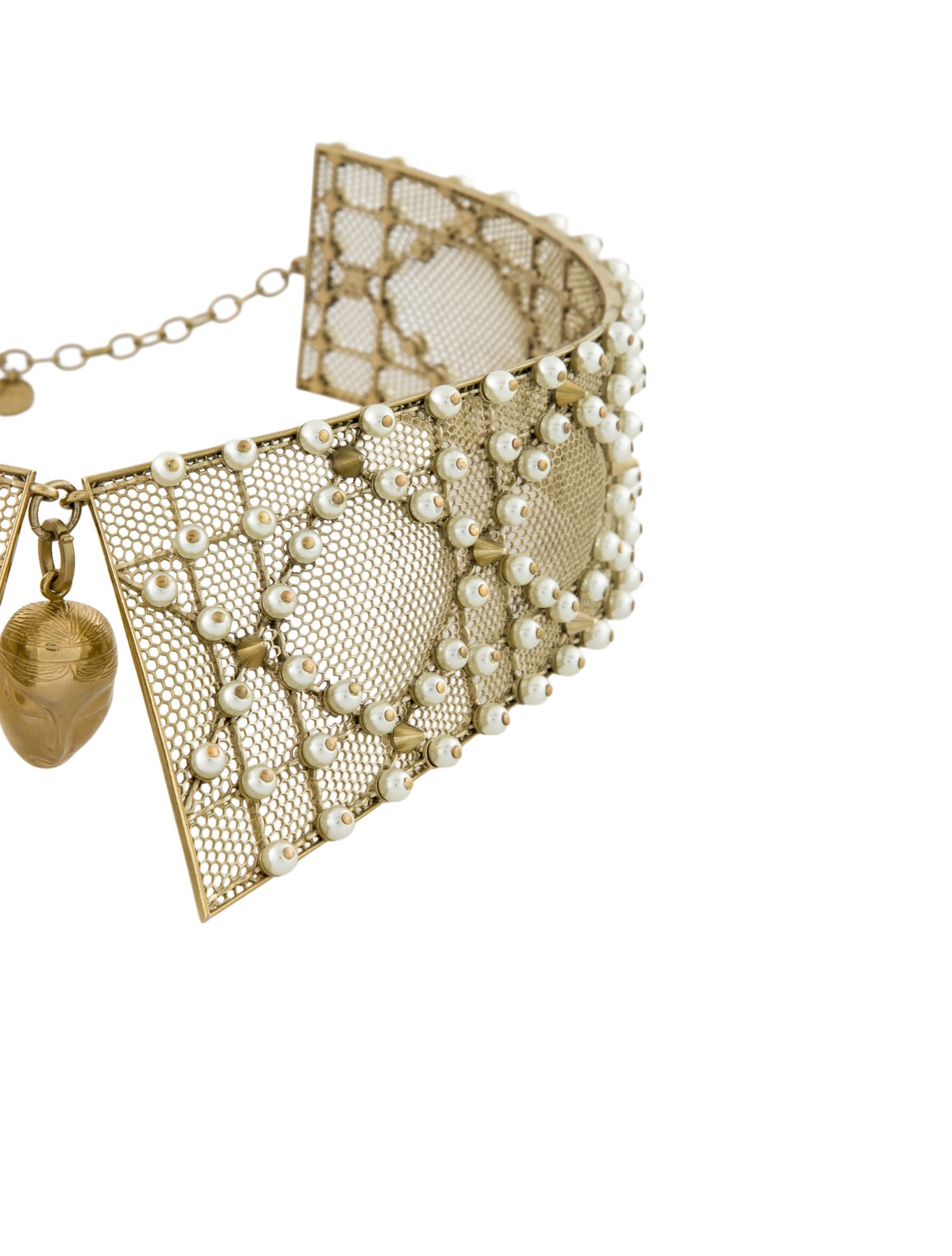 Christian Dior Faux Pearl Collar Necklace