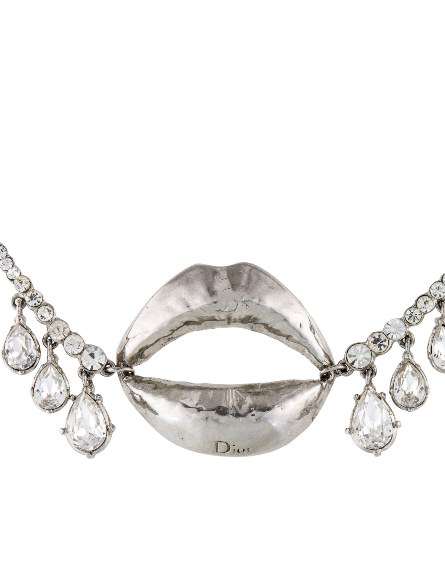 Christian Dior John Galliano Crystal Lip Choker Necklace