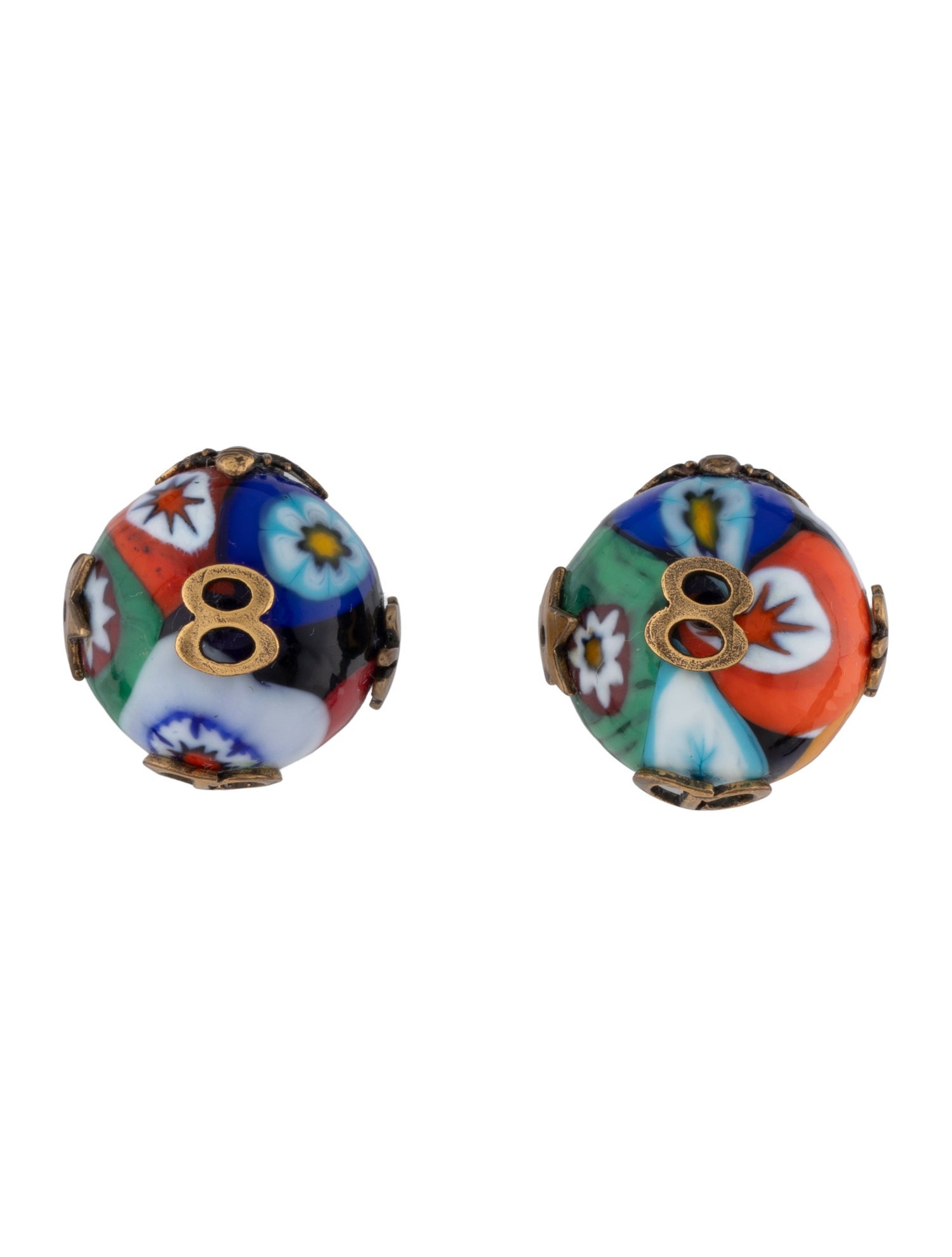 Christian Dior Glass Vintage Murano Tribales Earrings