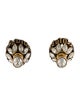 Christian Dior Crystal Tribales Stud Earrings