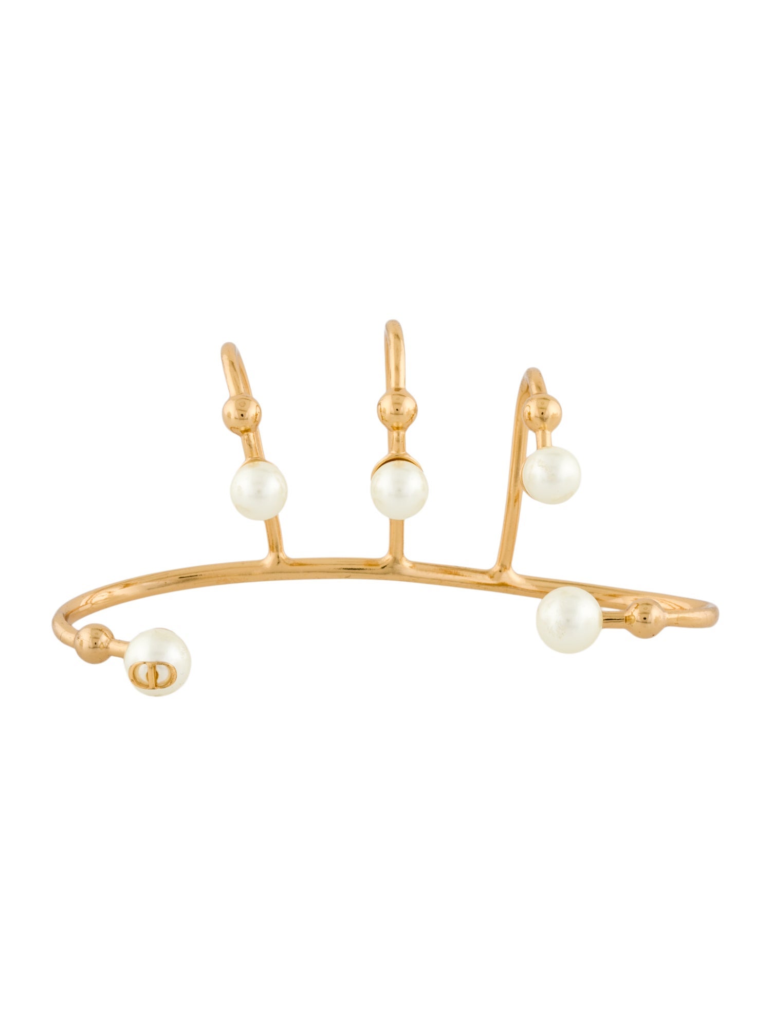 Christian Dior Faux Pearl Hand Cuff