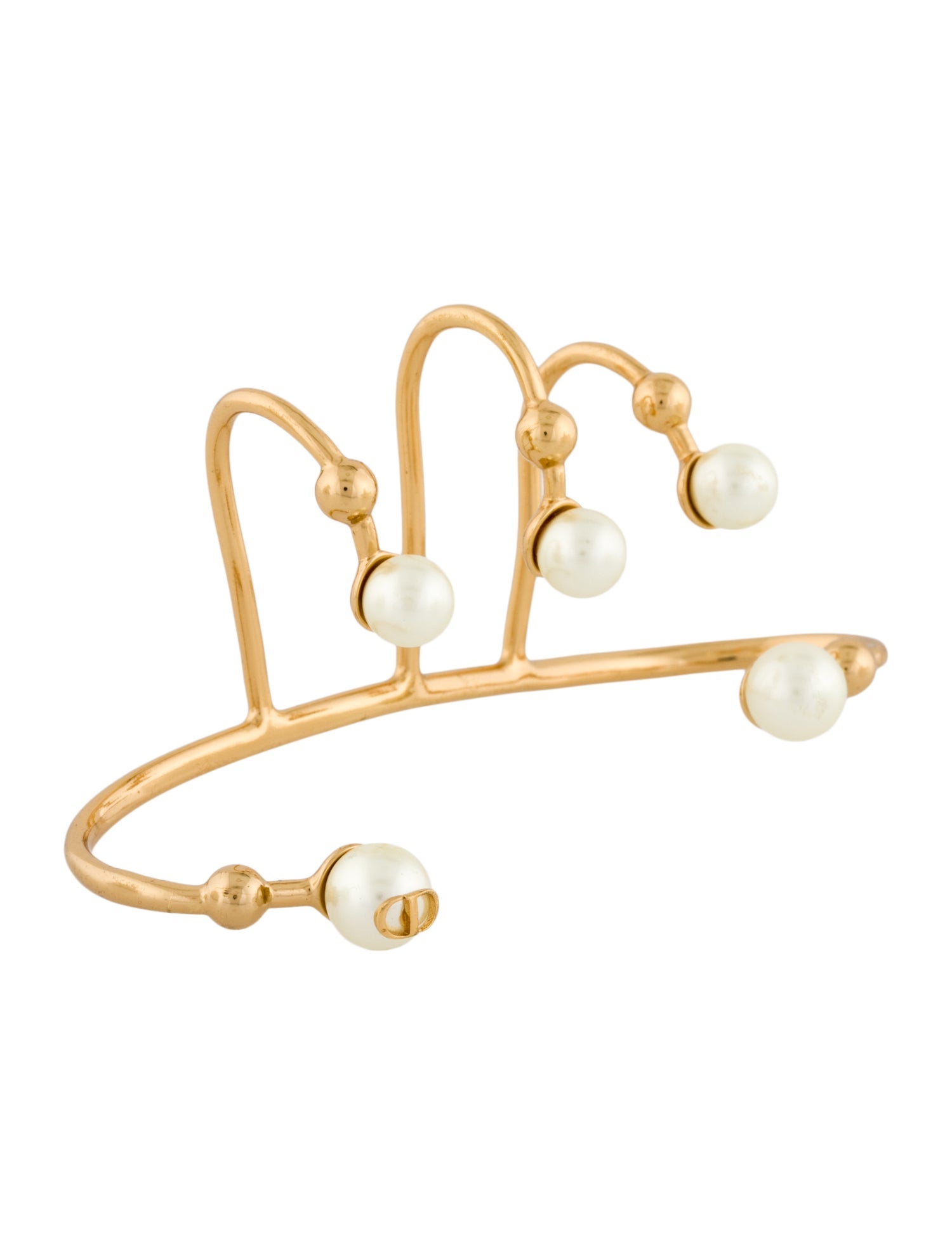 Christian Dior Faux Pearl Hand Cuff