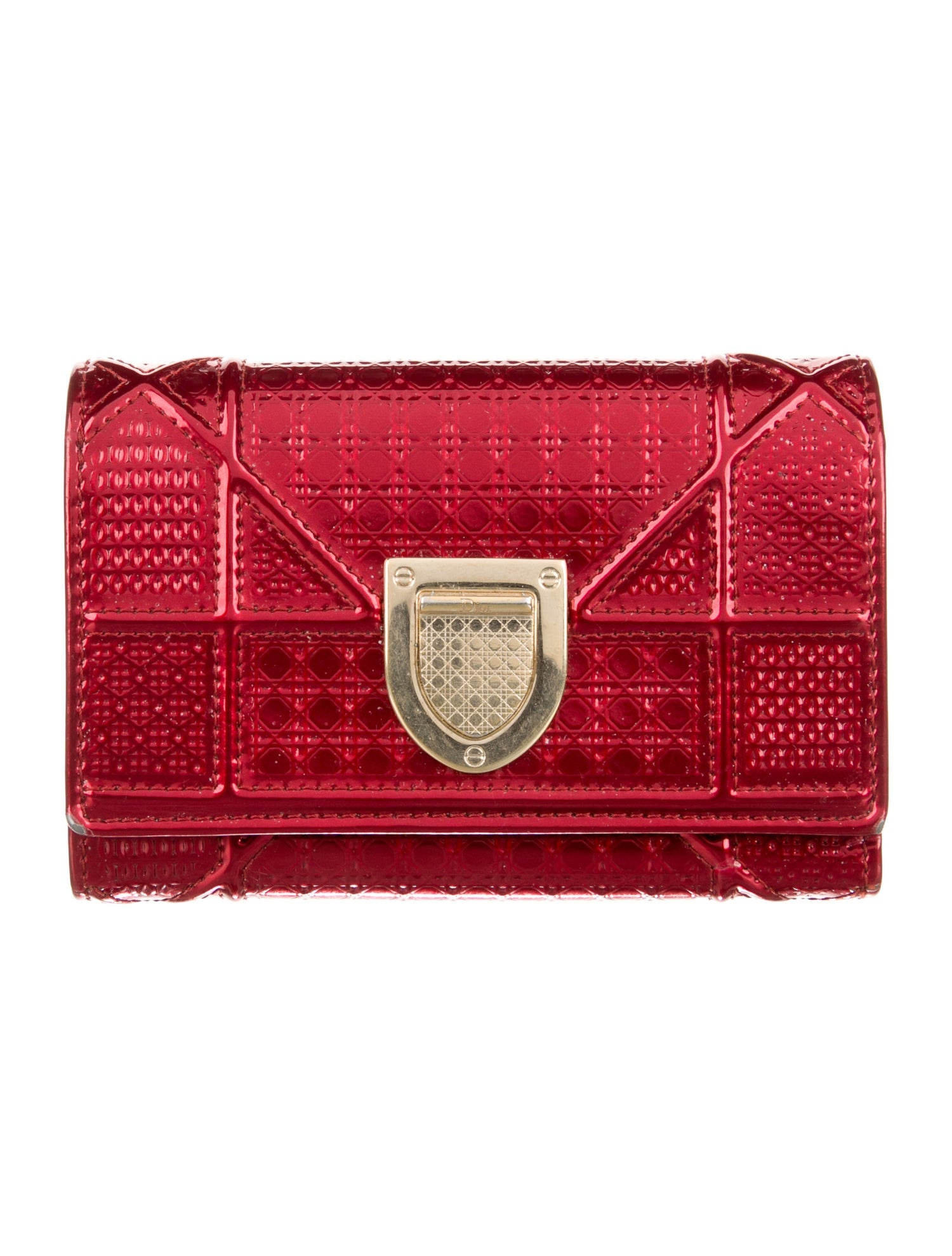 Christian Dior 2017 Patent Leather Compact Wallet