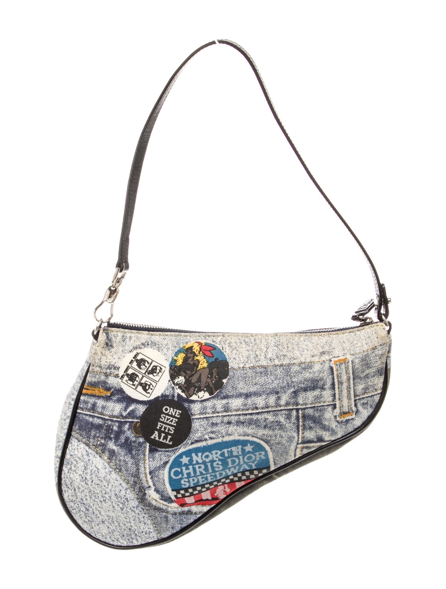 Christian Dior Denim Saddle Pochette