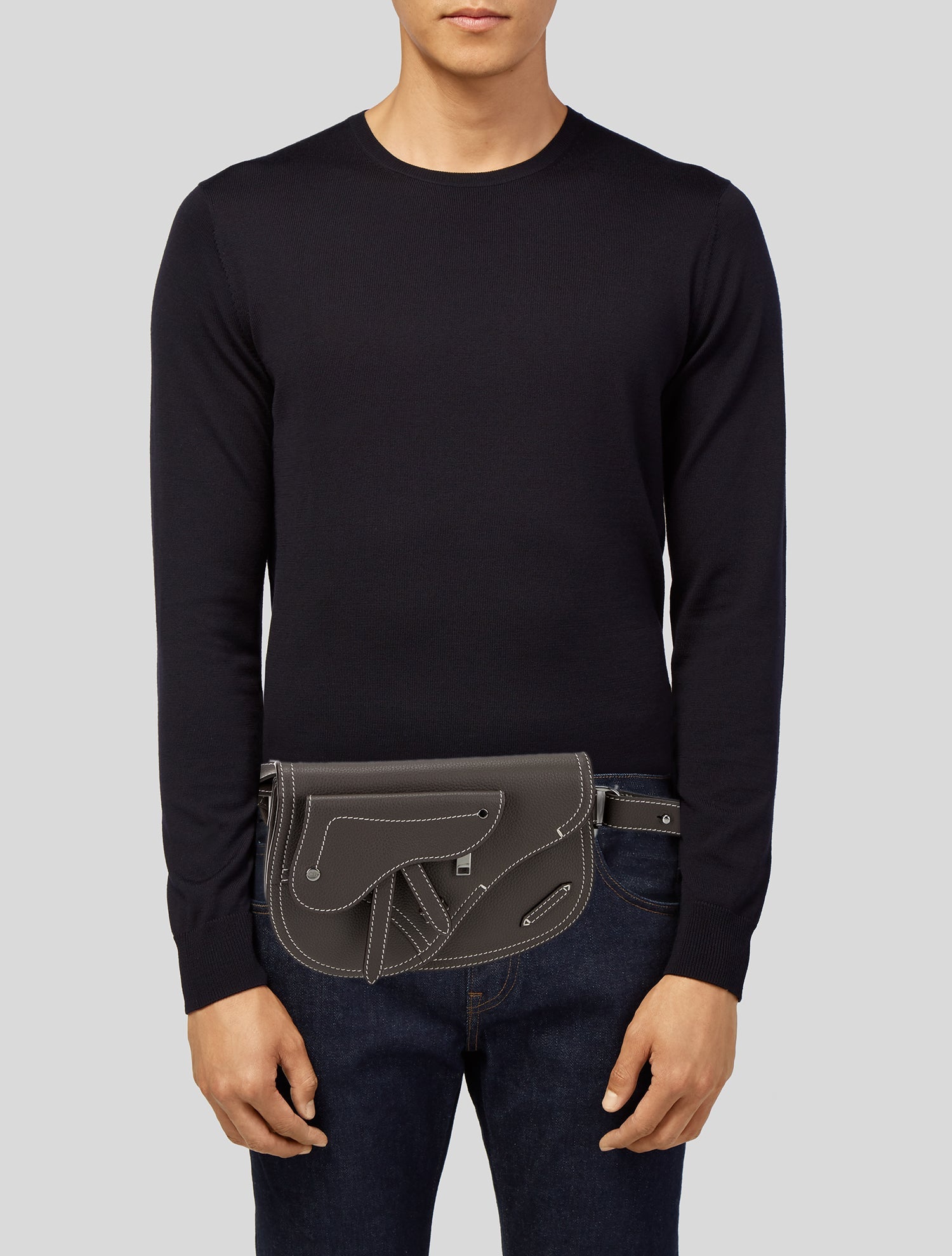 DIOR MEN Leather Belt Bag