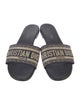 Christian Dior Printed Embroidered Accent Slides