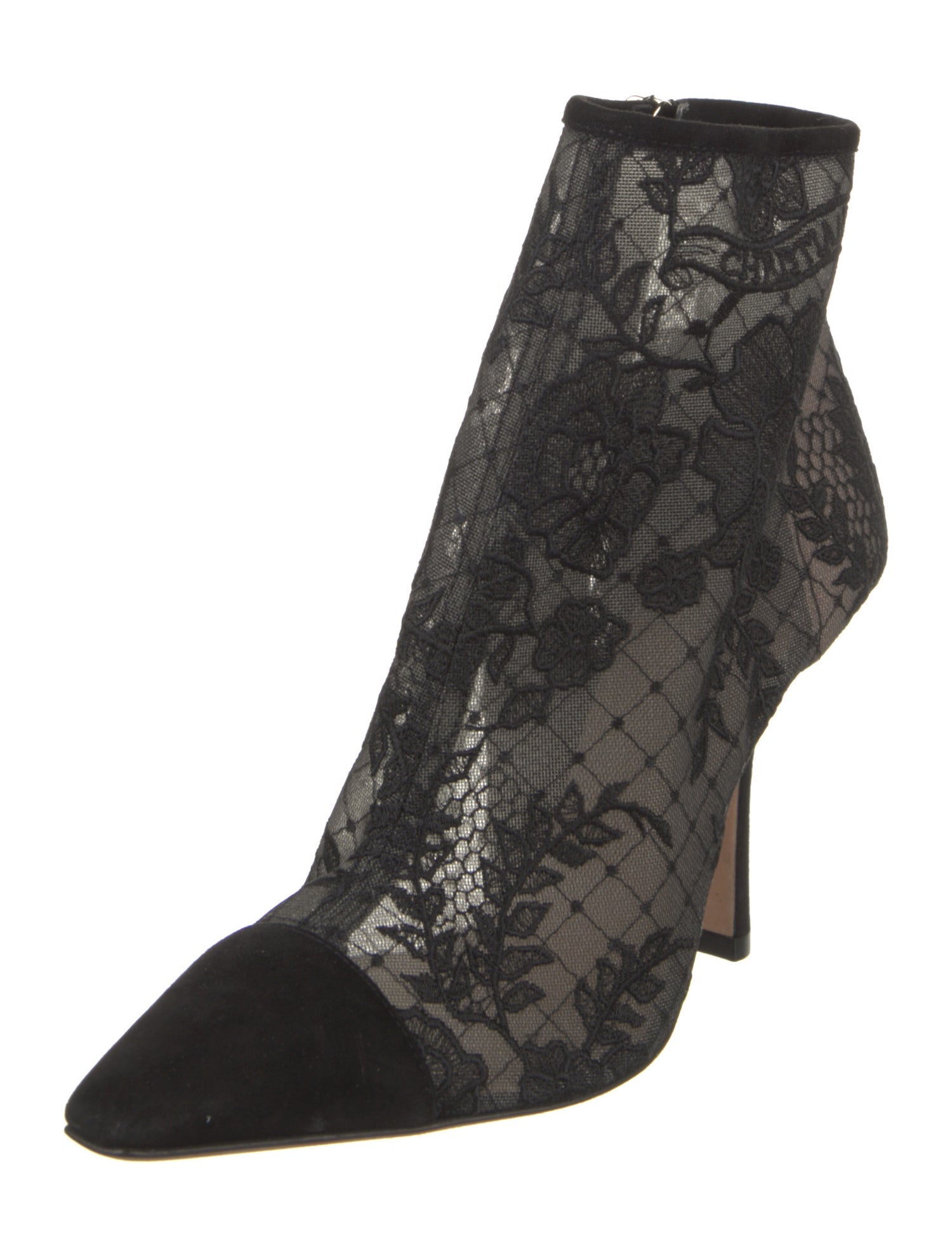 Christian Dior Lace Floral Print Boots