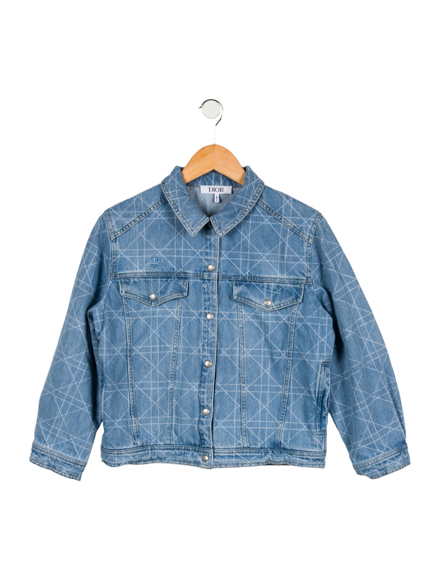 Christian Dior Kid's Cannage Cotton Denim Jacket