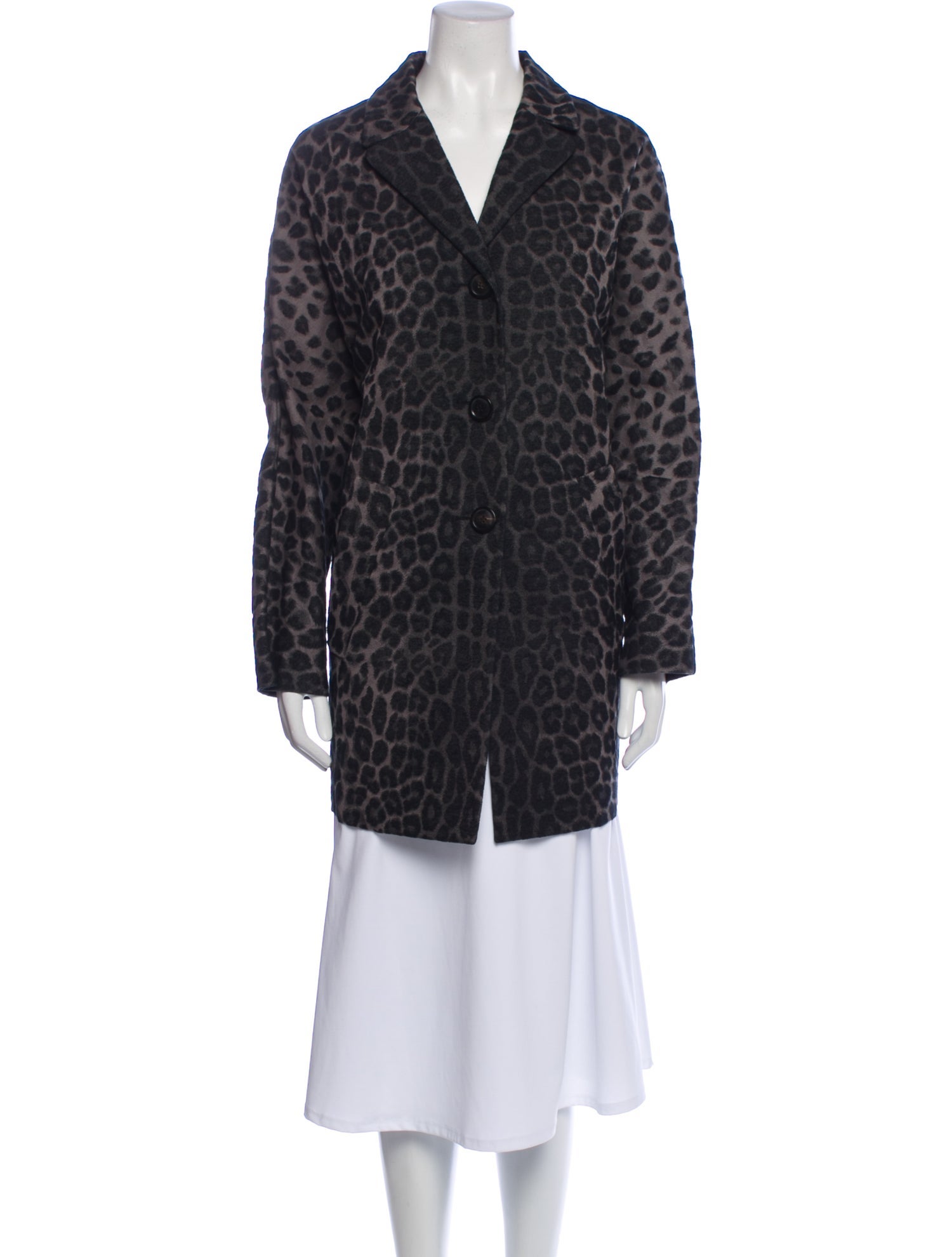 Christian Dior Animal Print Faux Fur Coat