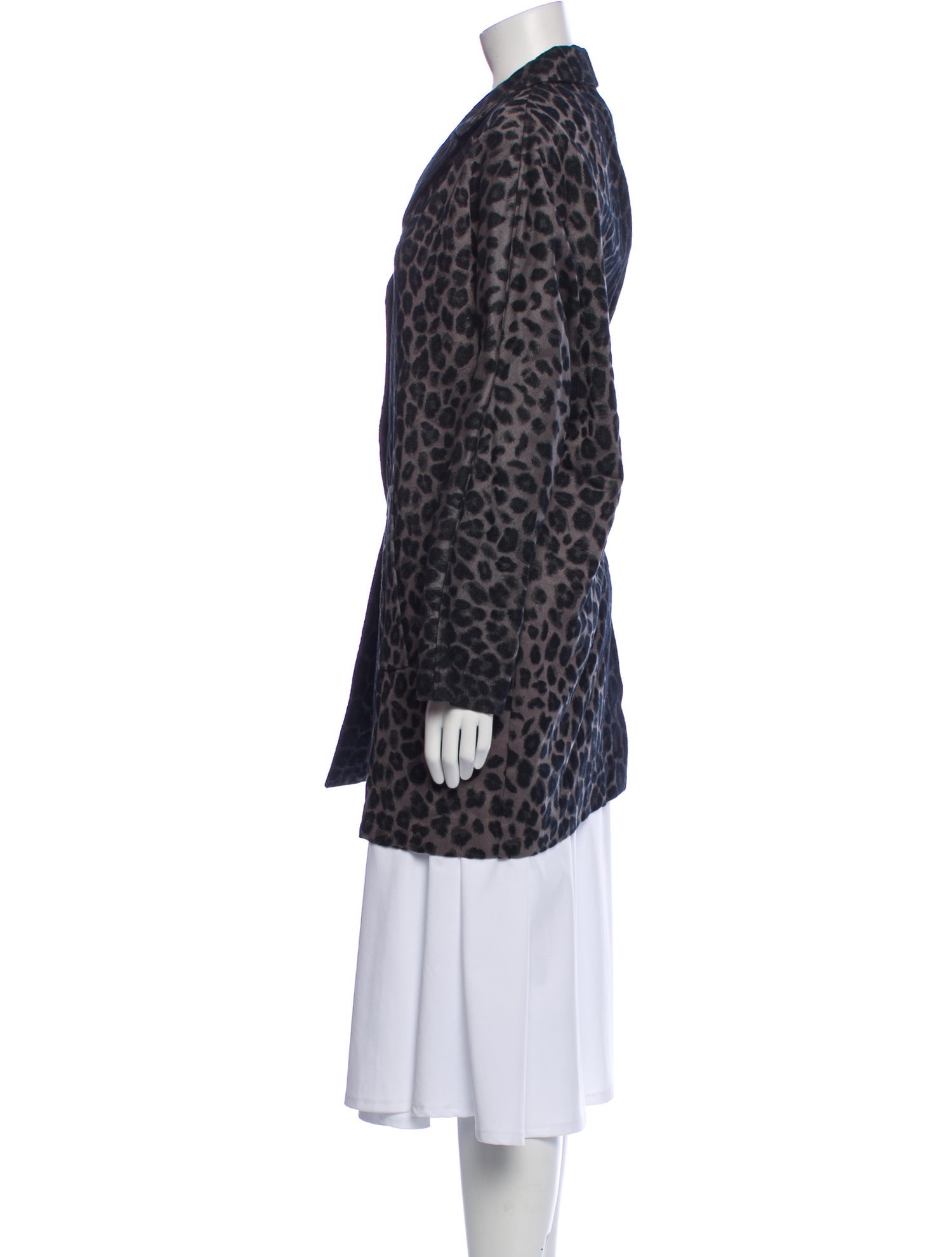 Christian Dior Animal Print Faux Fur Coat