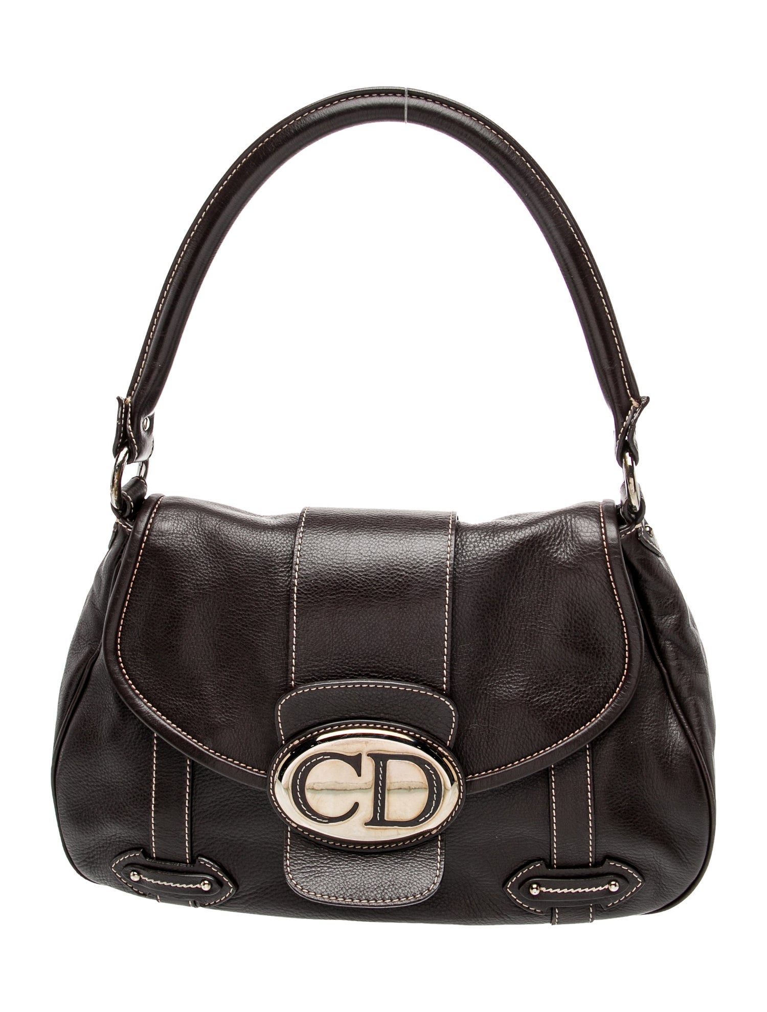 Christian Dior Leather Top Handle Bag