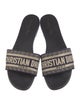 Christian Dior Printed Embroidered Accent Slides