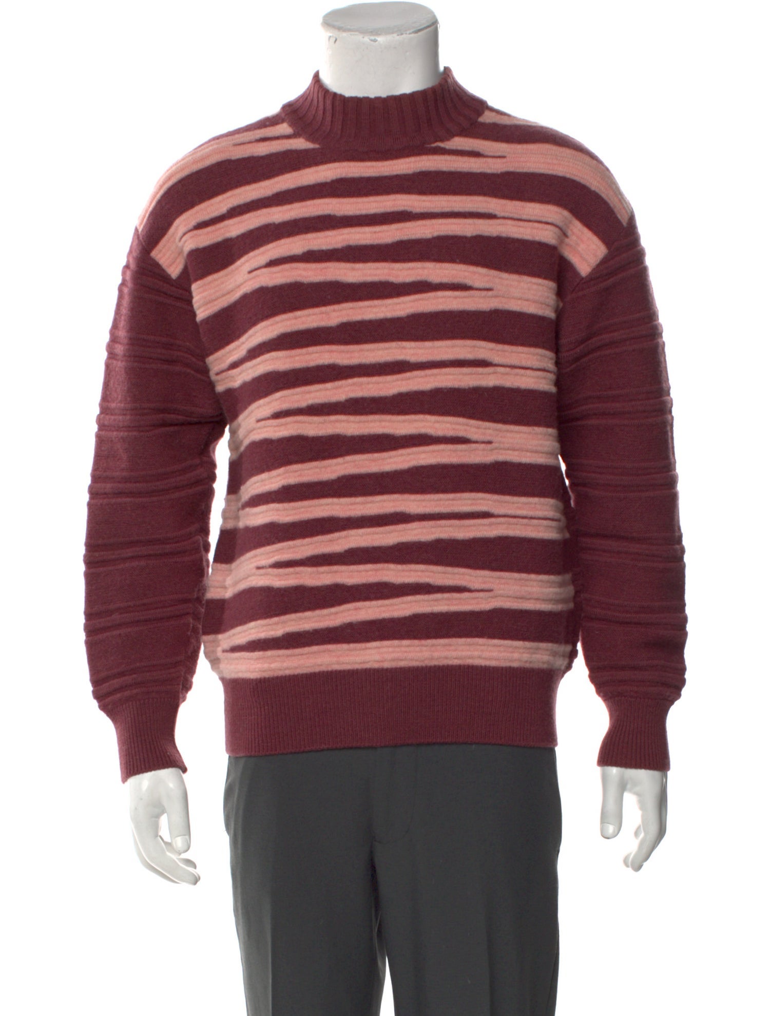 Christian Dior Striped Turtleneck Pullover